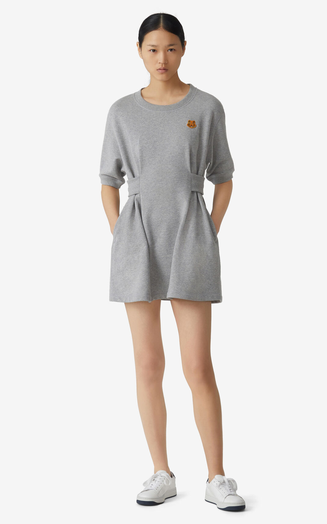 Vestidos Kenzo Tiger Crest Sweatshirt Mujer Gris QAL630125